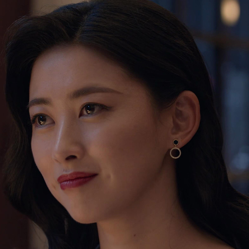 精英律师栗娜同款耳环朱珠耳钉网红耳坠 女 爆款2019新款潮耳饰