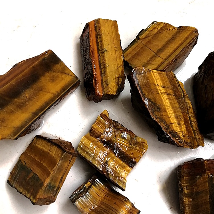 天然虎眼石虎睛石原石 吊坠 原石矿物晶体标本摆件