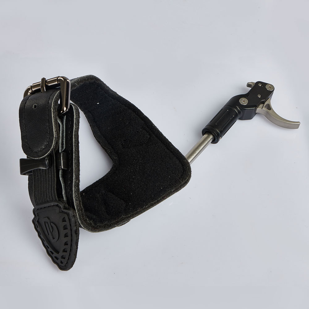 huwairen r5腕带弓箭撒放器 磨砂黑铝合金皮质复合射箭撒放