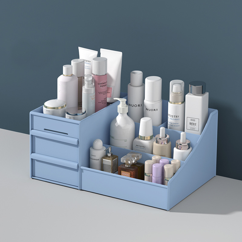 Three-Layer Cosmetic Case Drawer Cosmetic Case Dresser Table Cosmetics Storage Box Compartmentalization Storage Storage Box