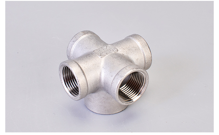 304不锈钢内丝五通异径五通中大五通货架墙角直角水管接头配件