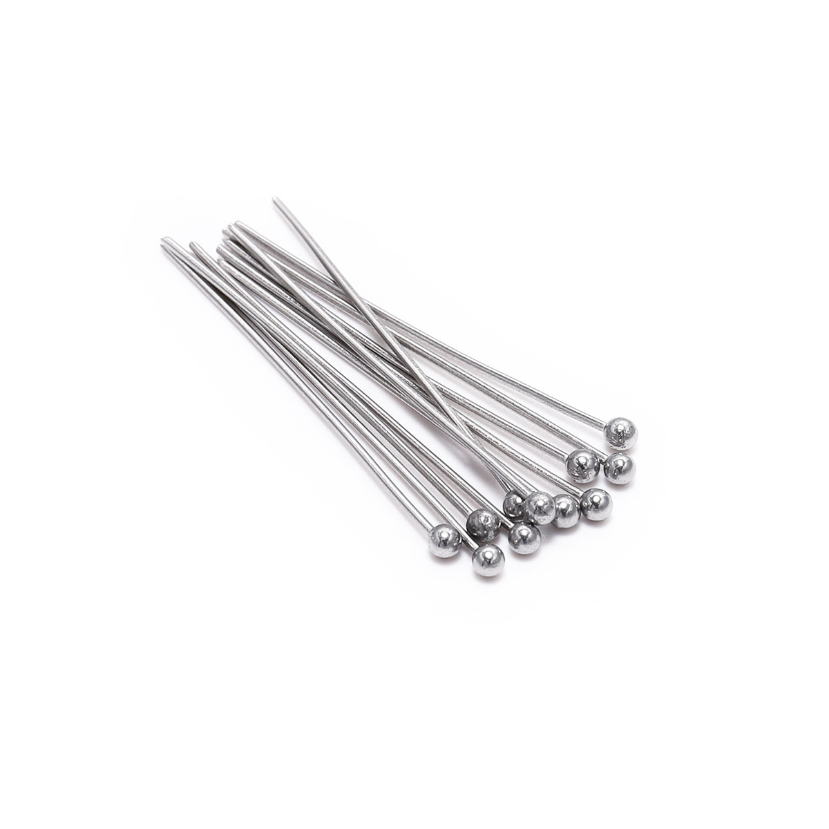 diy小饰品配件球形针 多尺寸不锈钢球针 多用途大圆头针串珠材料