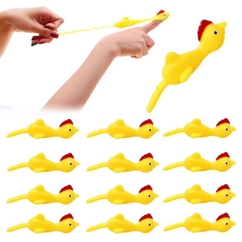 Factory Direct Sales Catapult Turkey Hot Sale Turkey Catapult TPR Soft Rubber Catapult Toy Vent Trick Chicken Toy