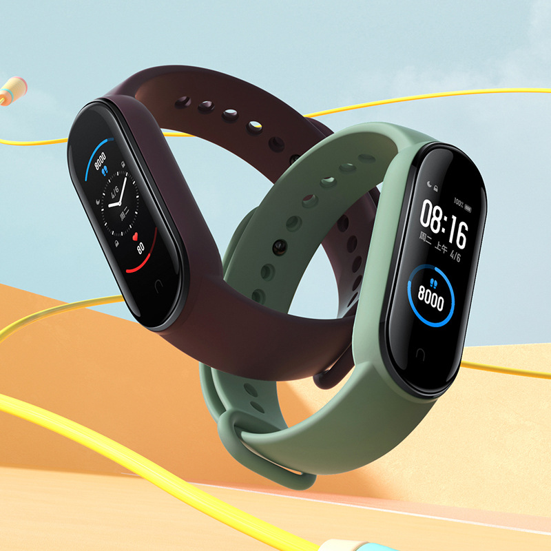 现货新款小米手环5智能家居控制ai语音助手男女防水运动计步适用
