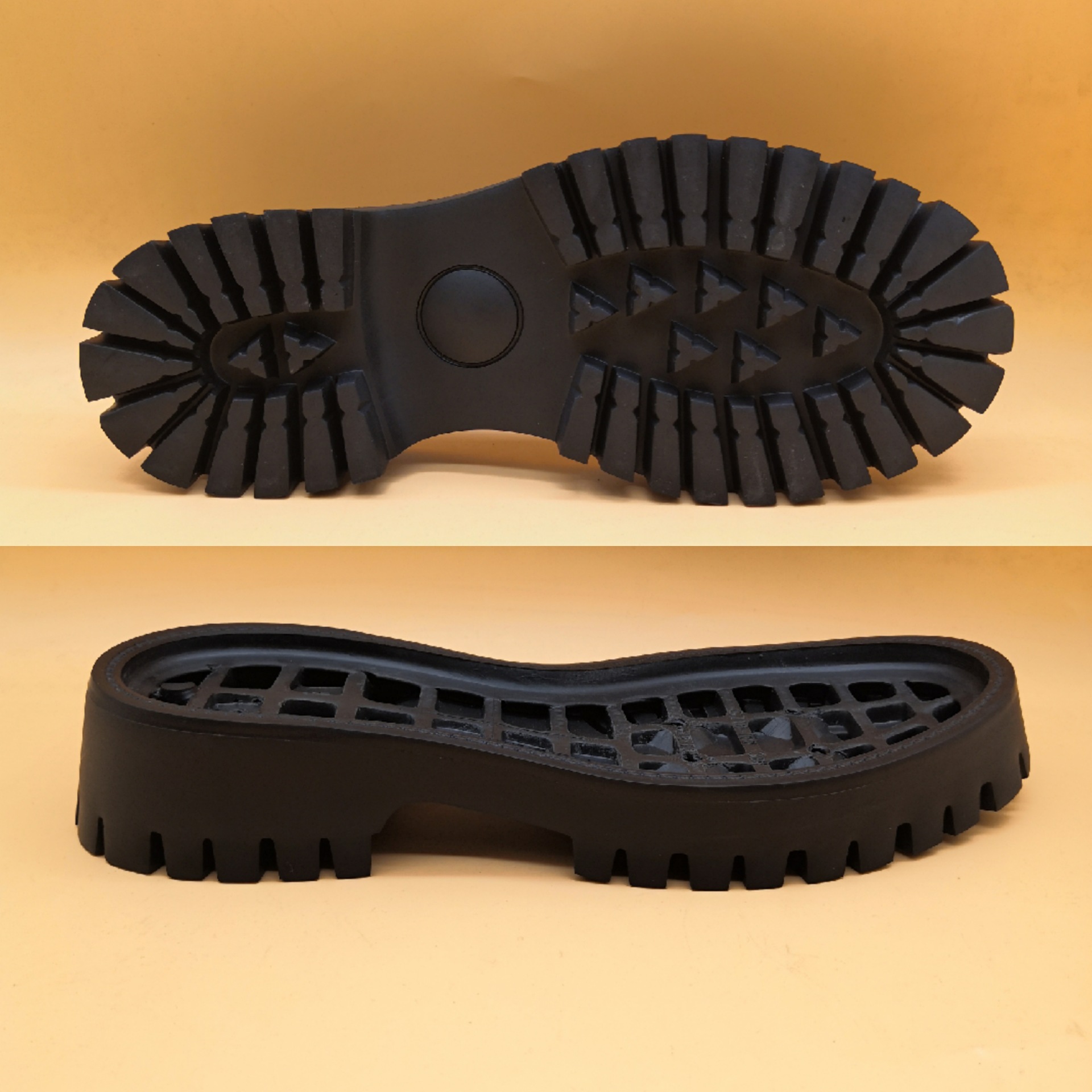 厂家直销国足新款ip射出橡胶发泡鞋底 防滑耐磨轻盈休闲靴子款