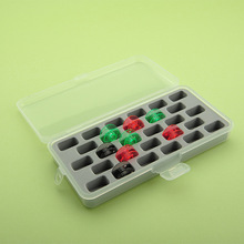 28格梭芯盒加厚带海绵固定梭芯盒针线盒缝纫机工具梭芯收纳盒塑料