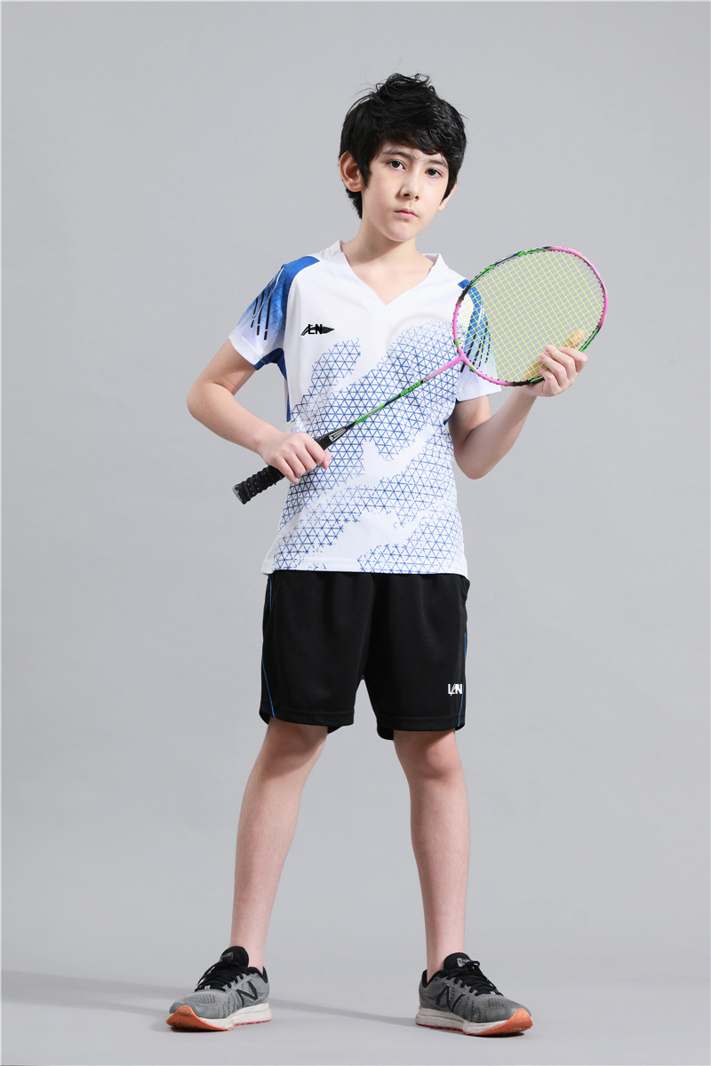儿童全英赛羽毛球服男女童短袖上衣国家队大赛公开赛小孩球服2020