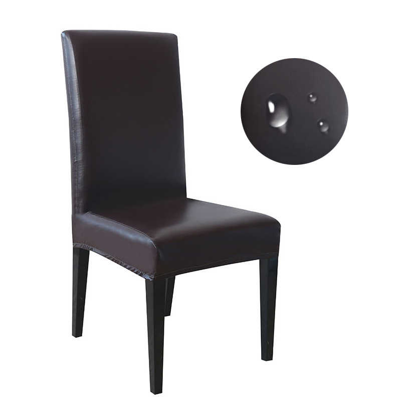 Universal Antifouling Home Chair Cover Hotel Chair Cover One-Piece Elastic Waterproof Oil-Proof PU Leather Chair Cover Elastic Seat Cover