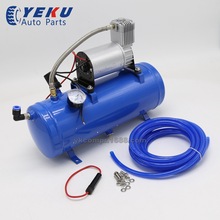 汽车改装气泵12V 120psi 蓝色6L气罐空气压缩机 车载充气泵