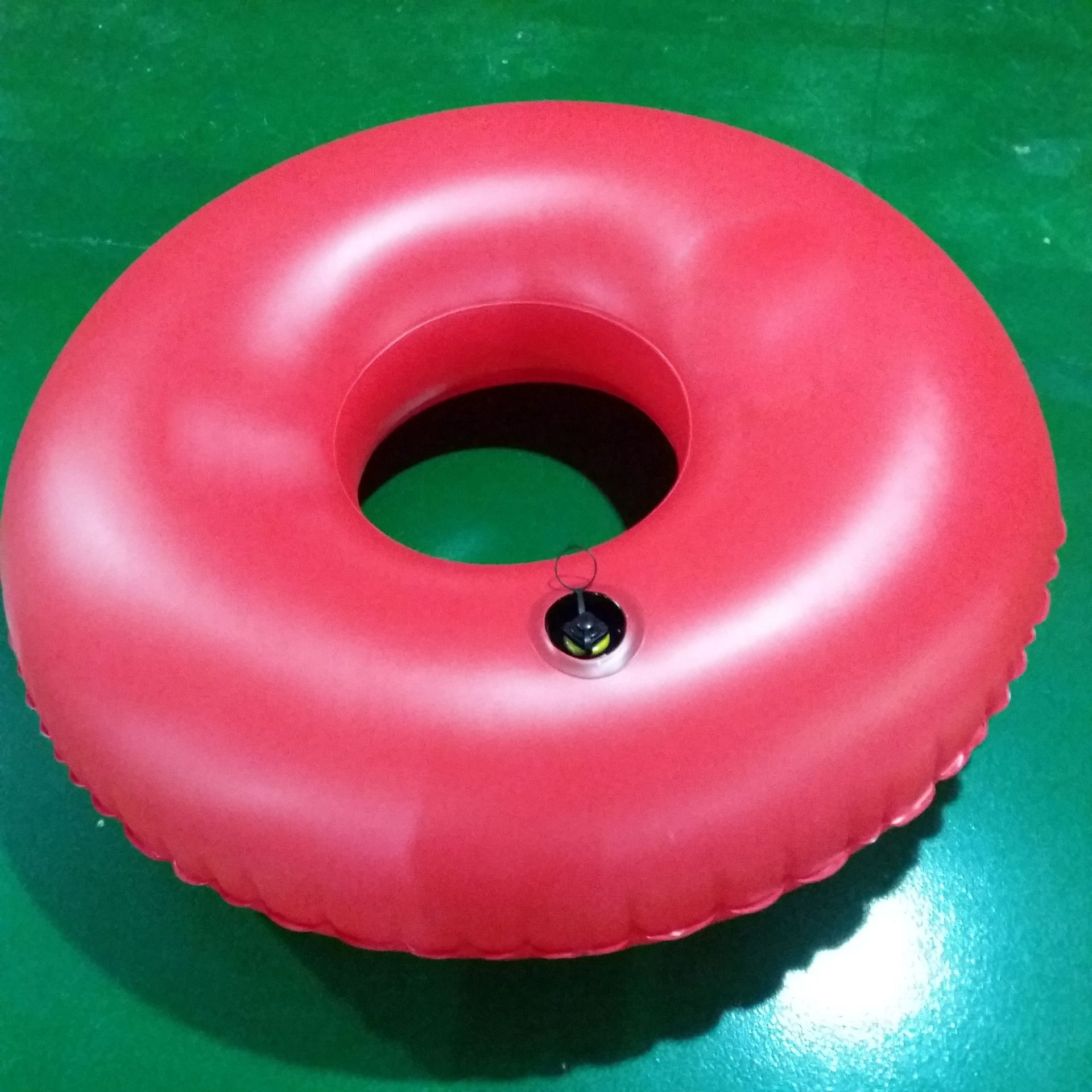 厂家定制 成人红色游泳圈 充气单人滑水圈 滑水拖拉内胆