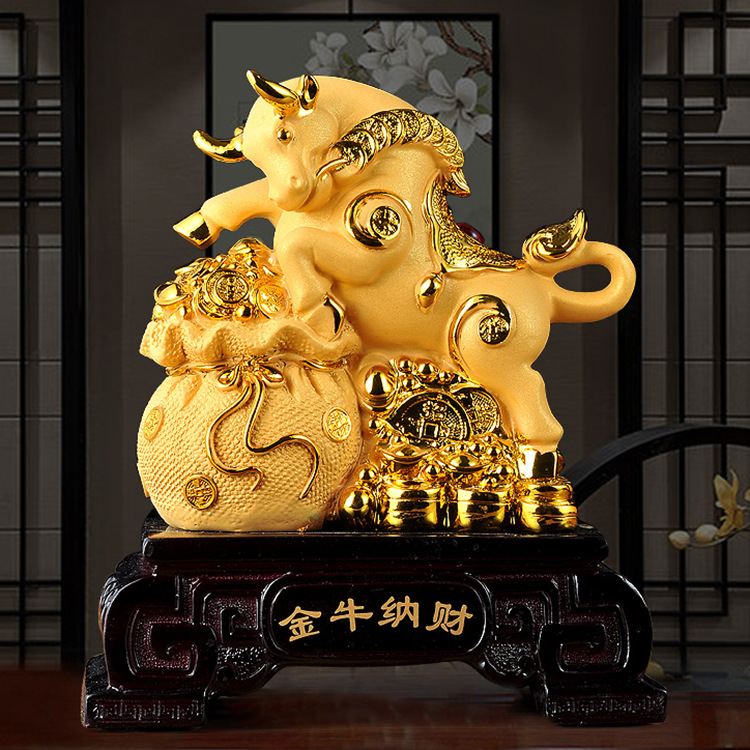 牛年金牛摆件十二生肖牛本命年平安保险销公司年会酒会开门红礼品
