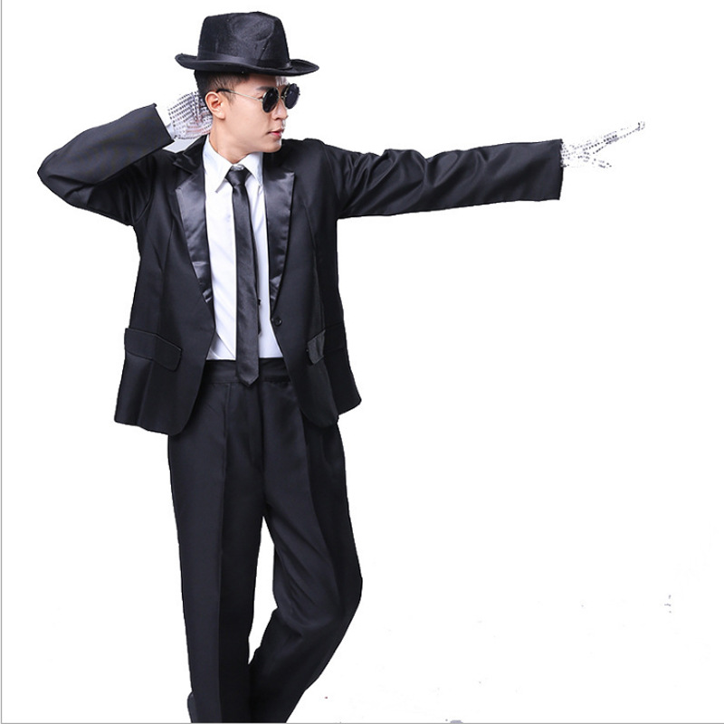新款迈克尔杰克逊服装现代西服ds舞蹈表演霹雳舞成人爵士舞演出服