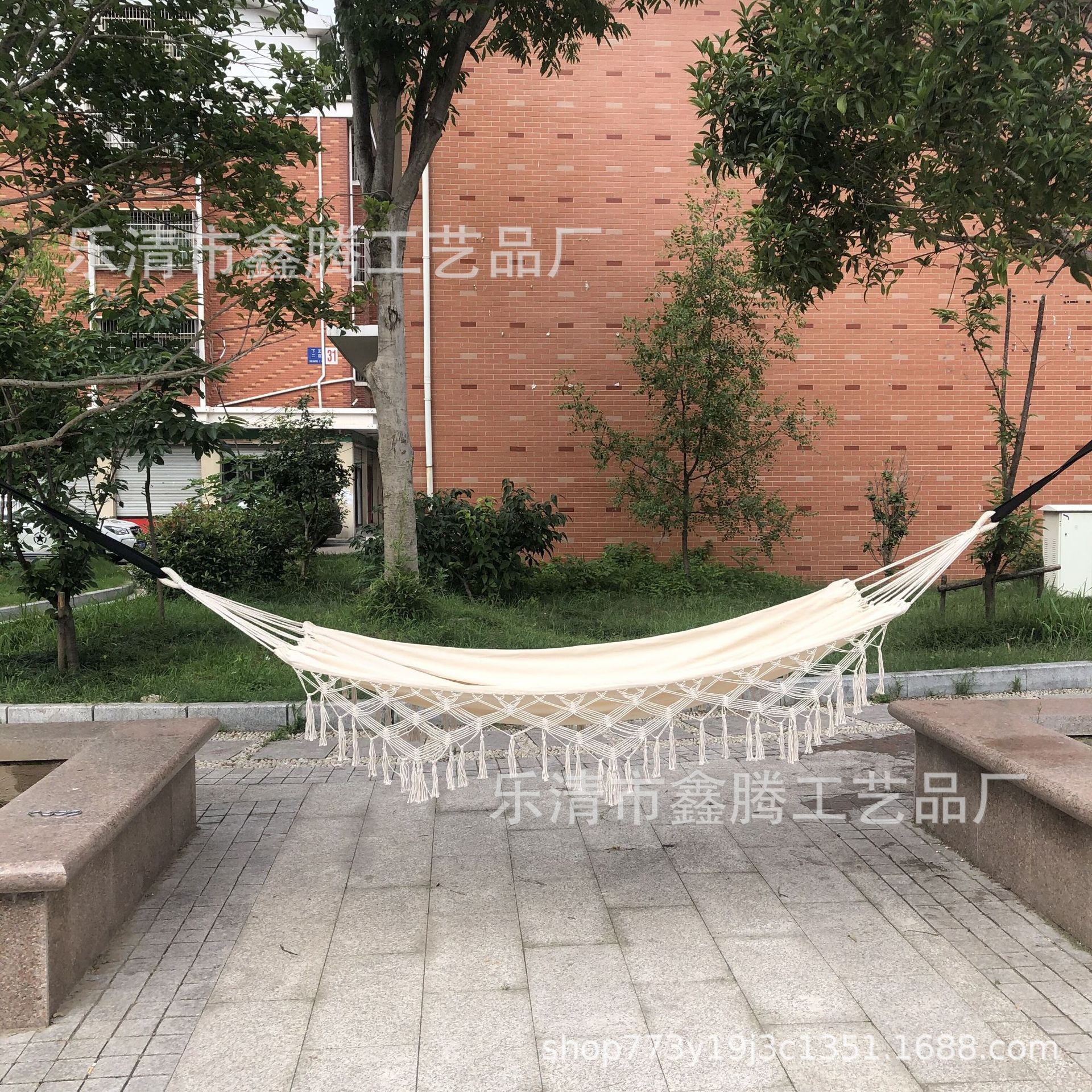 INS Tassel Hammock Double Canvas Hammock Bohemian Hammock Photography Props Outdoor Hammock Indoor