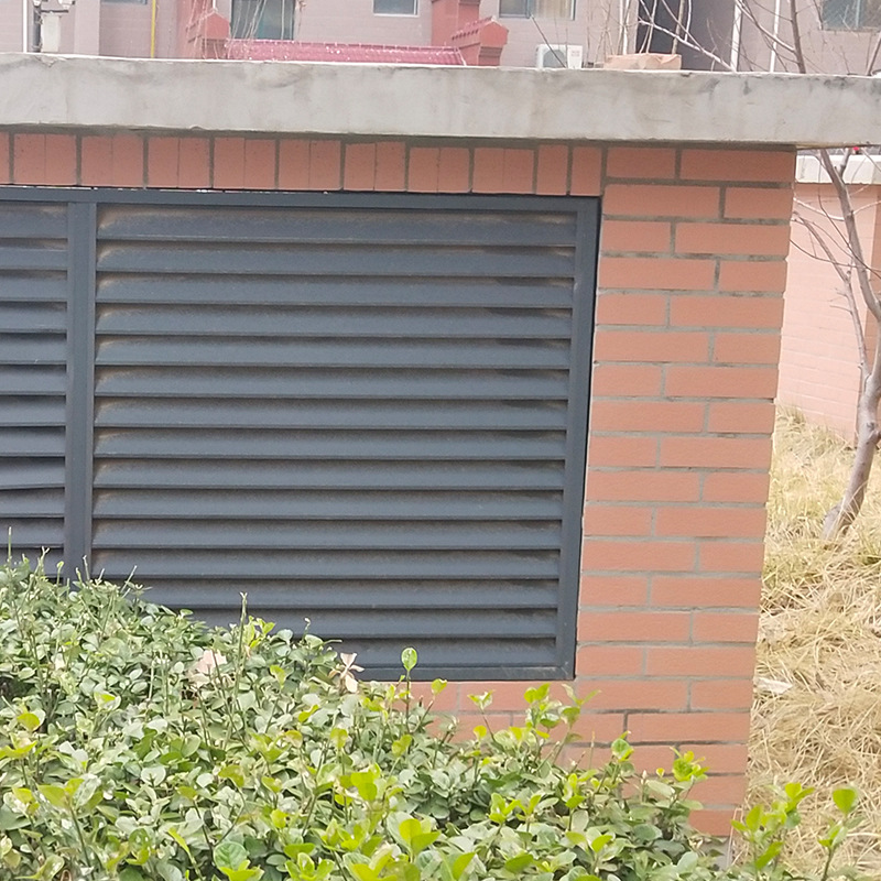 小区地下车库通风口 防雨空调格栅百叶窗 空调安全防护百叶护栏