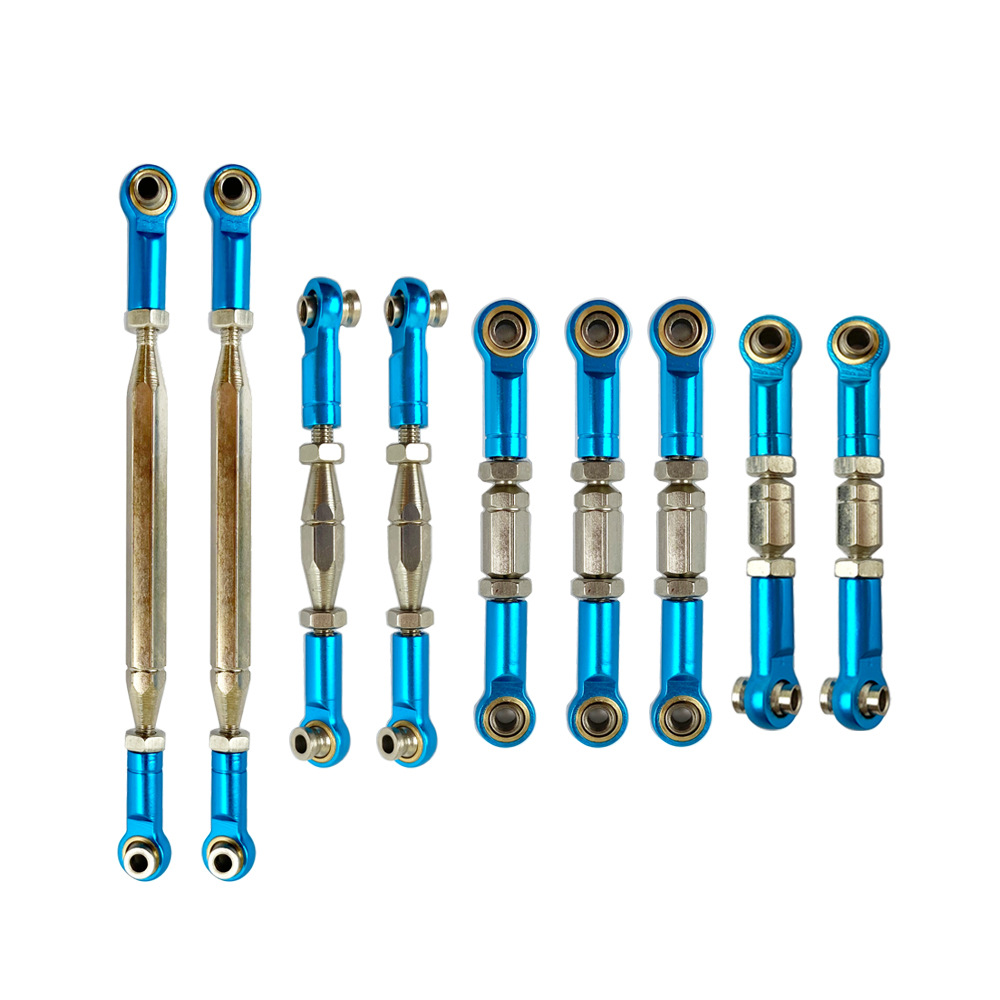 伟力12428 fy-03金属拉杆升级配件1:12遥控车可调式连接杆op零件