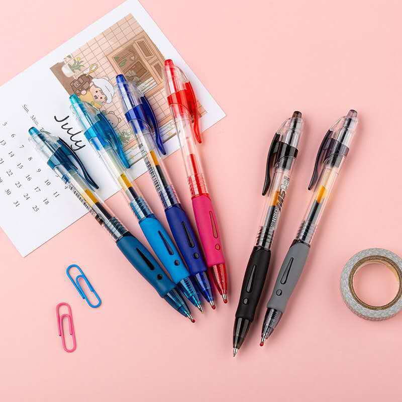 Factory Direct Supply Press Gel Pen Gp1008 Plastic Signature Pen Can Be Printed Logo Colored Art Pen in Stock Wholesale