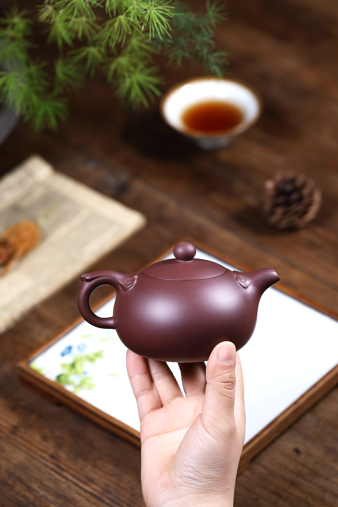 宜兴紫砂壶名家手工原矿老紫泥如意西施茶壶茶具厂家直销一件代发