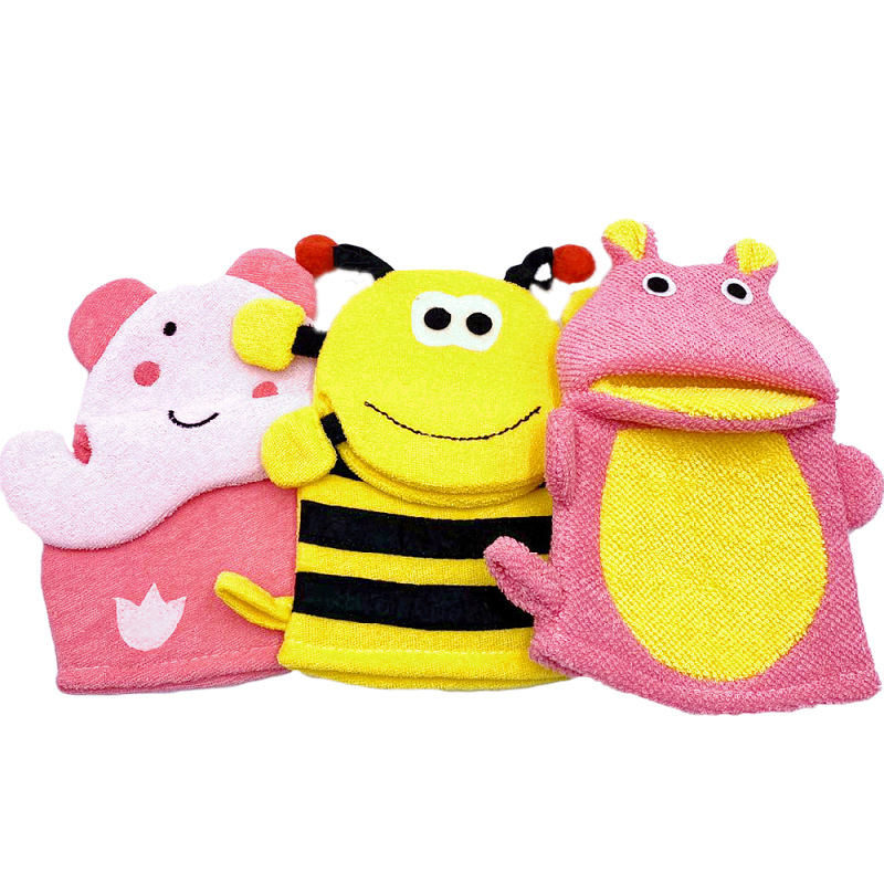 Korean Cartoon Bath Gloves Children's Bath Bath Sponge New Cartoon Cute Dual-Purpose Bath Bath Towel