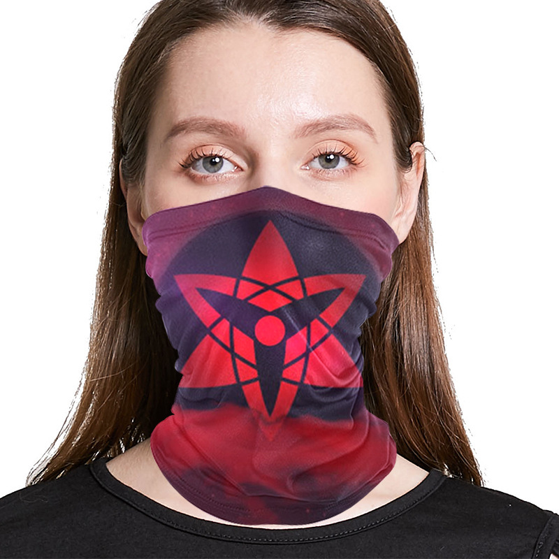 2020新款夏季火影忍者3d头巾休闲防晒围脖套薄款骑行面罩户外面巾