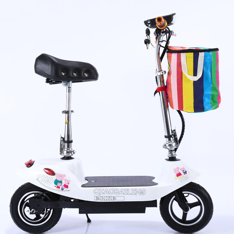 翼豹迷你电动车小海豚双折叠电动滑板车男/女士电动代步车成人