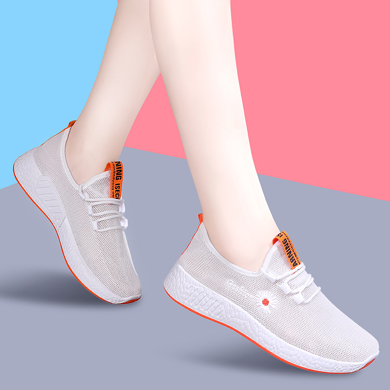 Little Daisy Mesh Surface Shoes Women's Old Beijing Cloth Shoes Korean Style Sneaker Casual Breathable Running Mesh Shoes Mesh Surface Shoes Slip-on Mom Shoes