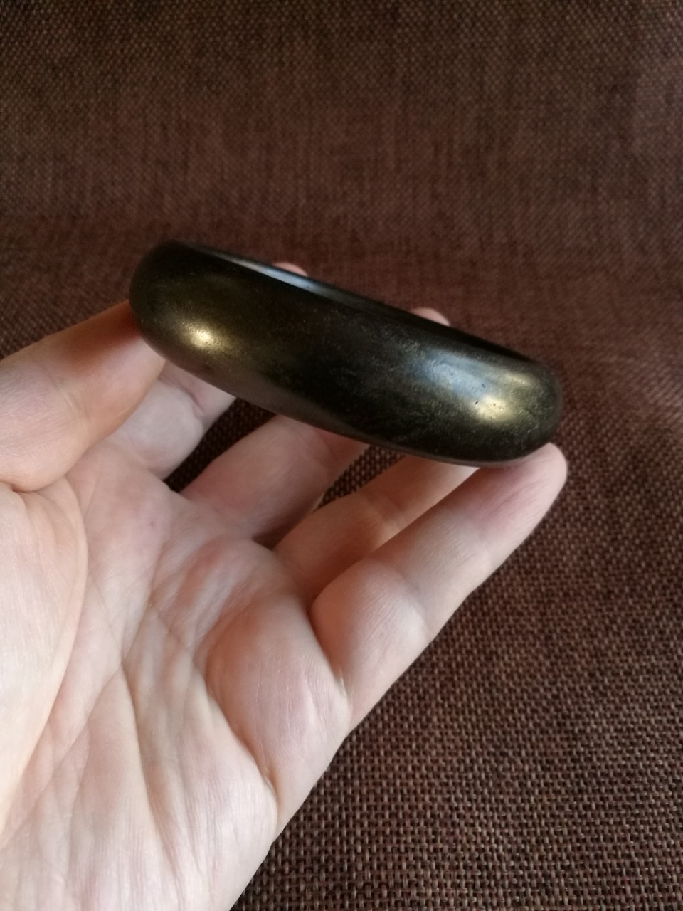 古董收藏红山文化古玩玉器杂项黑铁陨石手镯原石陨石手镯镯子配饰