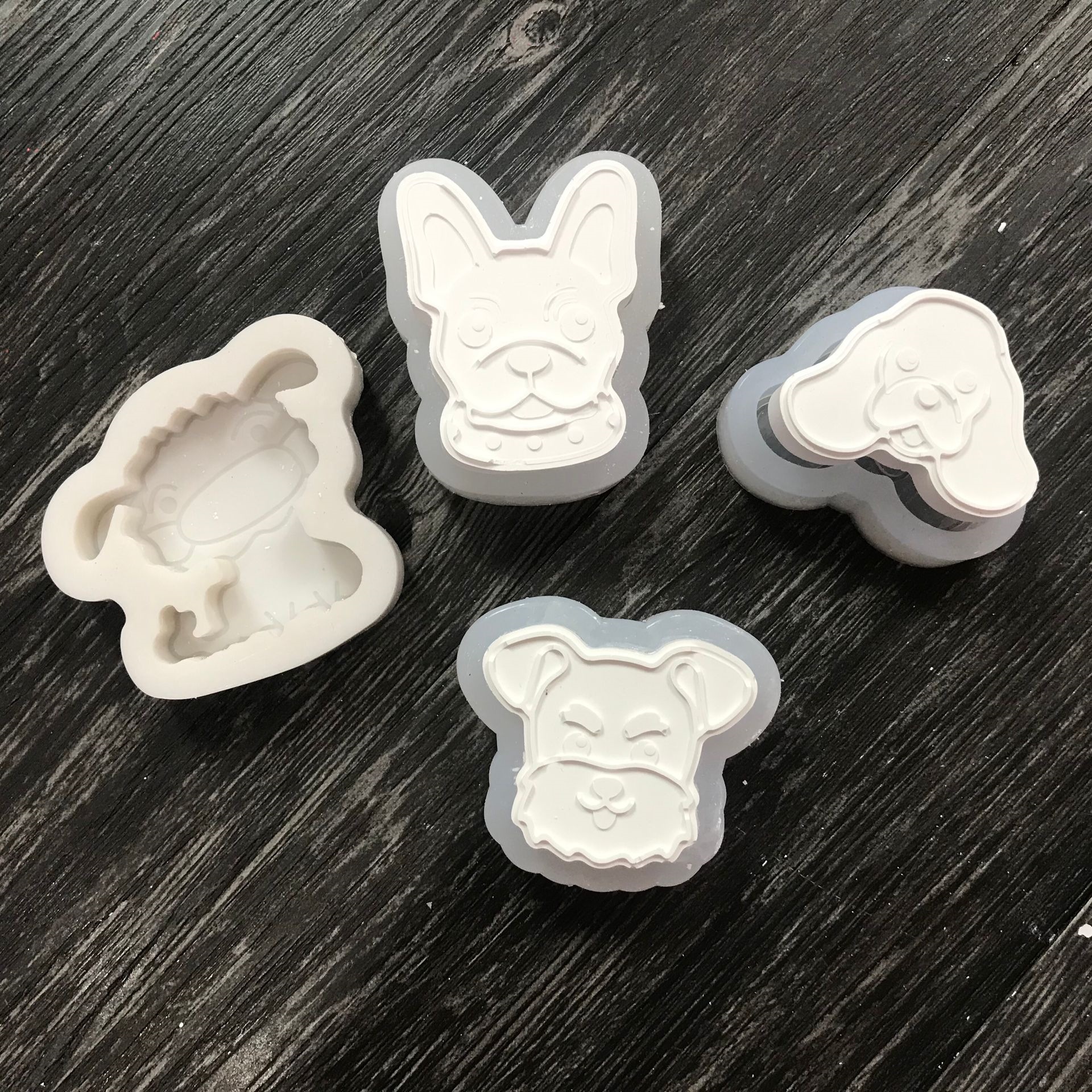狗狗集合硅胶模具 装饰香薰石膏模具 出风口模具