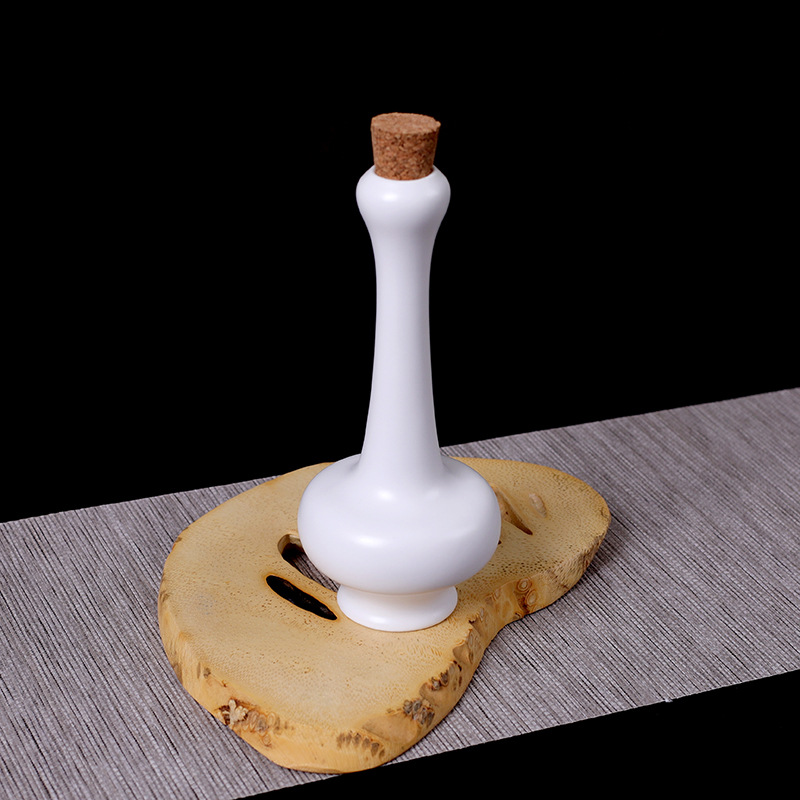 厂家定制古代古风陶瓷小药瓶家居摆件风格传统中药瓶小花插香粉瓶