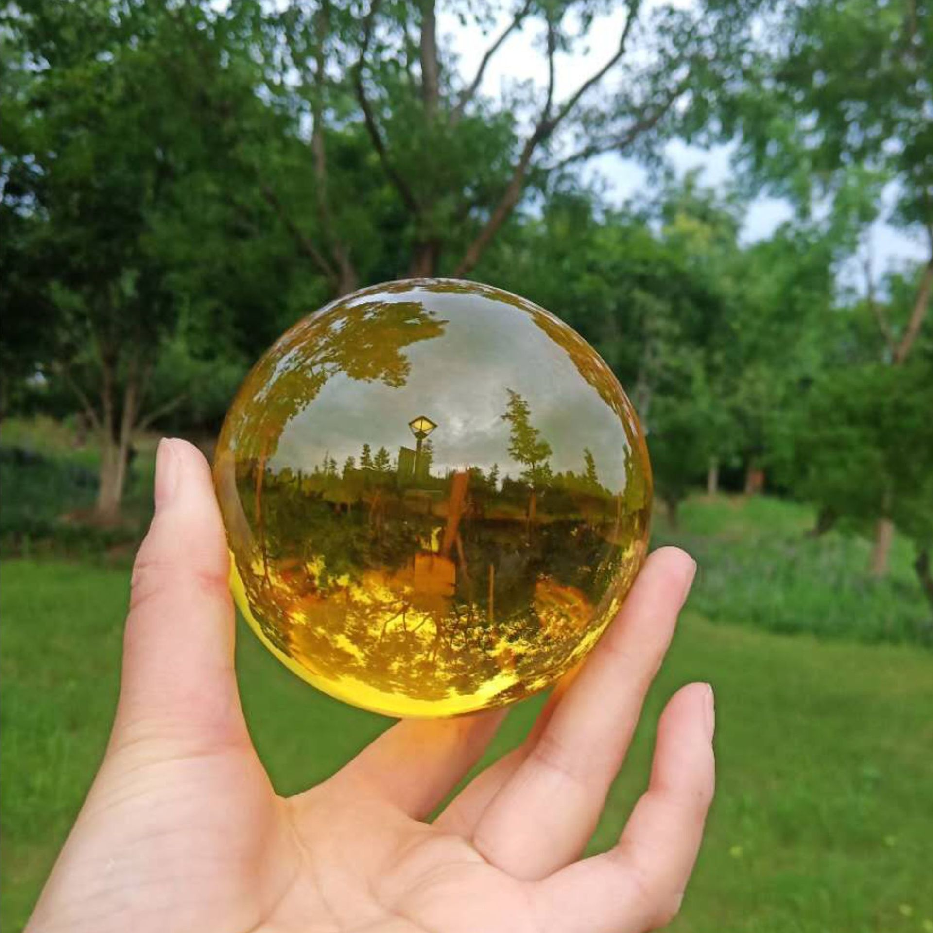 水晶球摆件彩色光球批发定制k9水晶光球 定做水晶球转运流水摆件