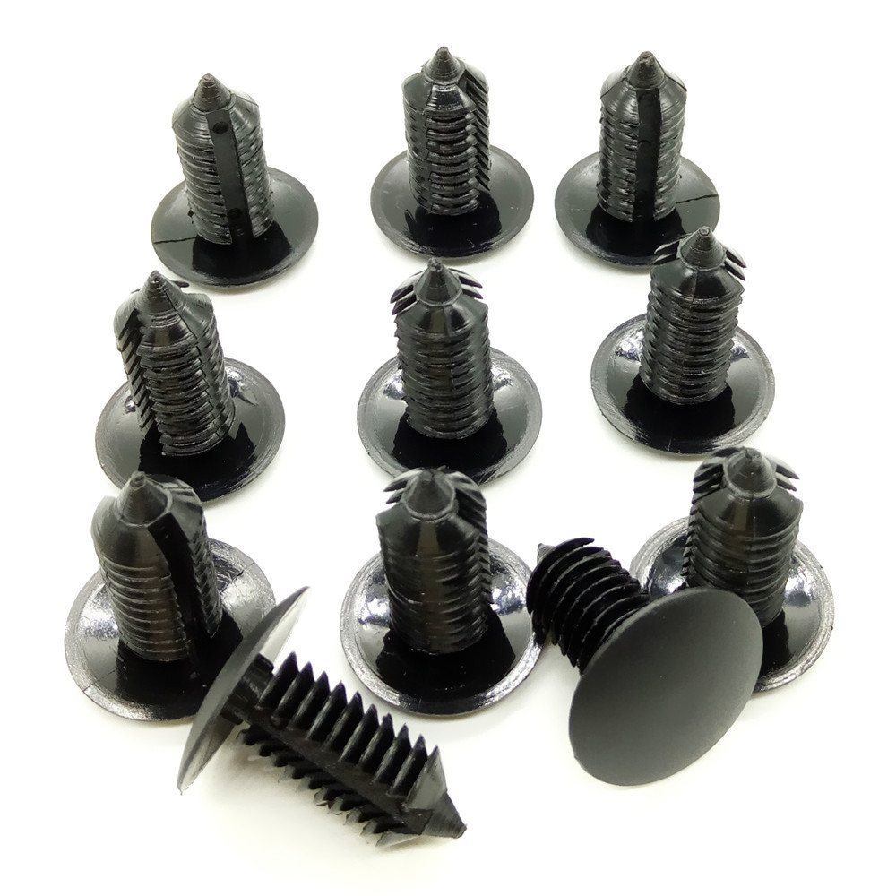 通用汽车塑料卡扣倒刺铆钉件家具货架卡子封皮扣圣诞树型卡扣9mm