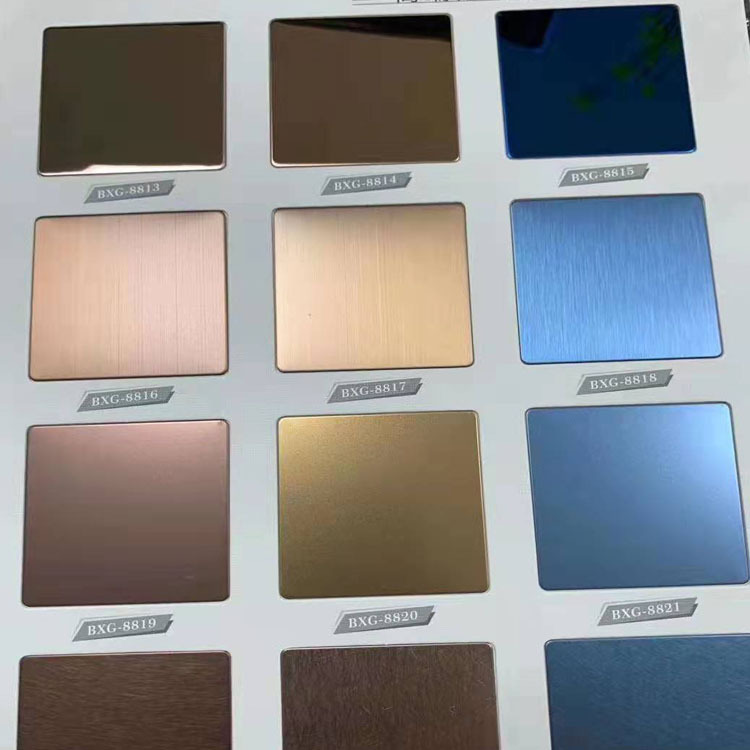 批发201拉丝玫瑰金亮光无指纹不锈钢板 镜面玫瑰金304不锈钢板