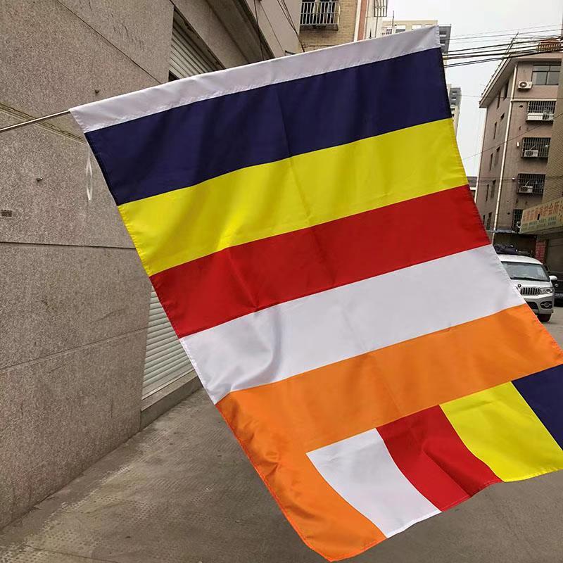 各尺寸佛教五色旗彩色旗寺庙旗五色旗教旗串旗挂旗手摇旗旗帜
