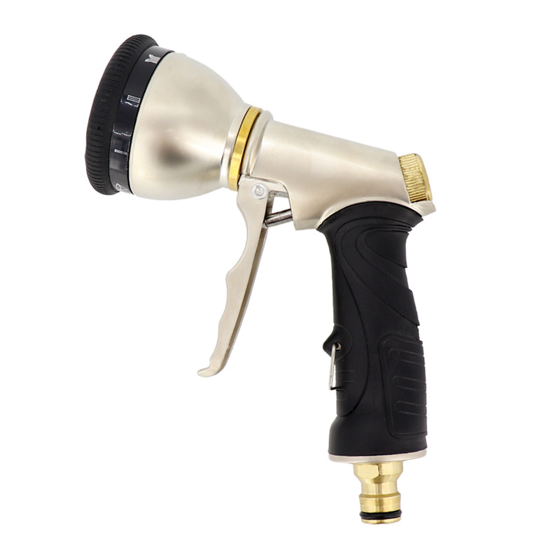 合金电镀多功能花园水枪金属洗车高压喷水枪前扳机9水花花洒喷嘴