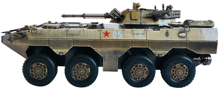1:22古铜色 zbd-09式8x8轮式步兵战车合金仿真成品装甲车突击车