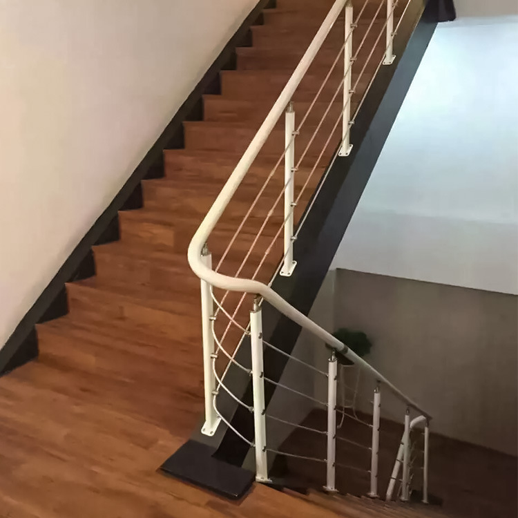 楼梯扶手护栏室内复式阁楼围栏现代阳台平台立柱pvc简约栏杆