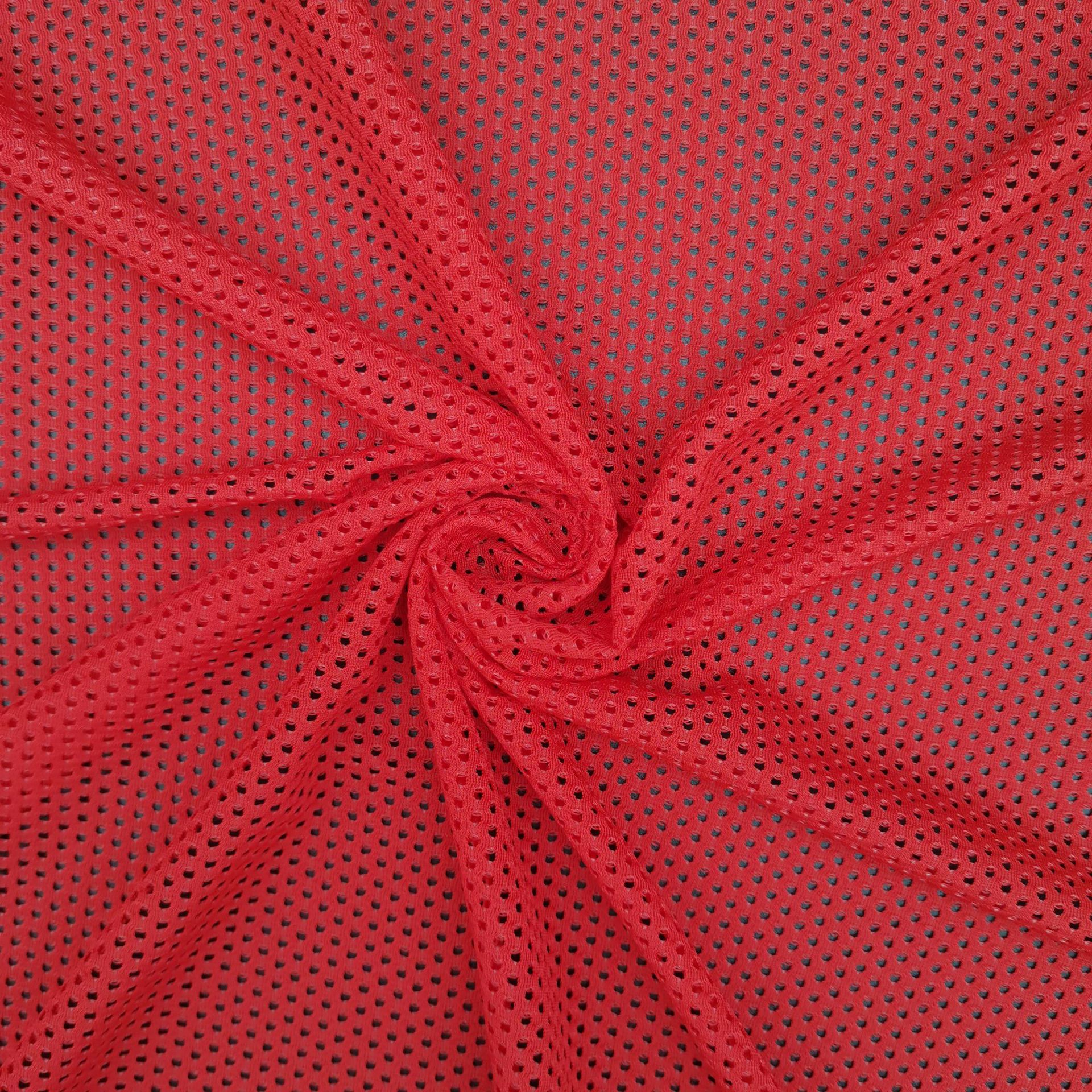 涤5040运动网 透气高弹排汗布料 球衣球裤运动服面料139gsm