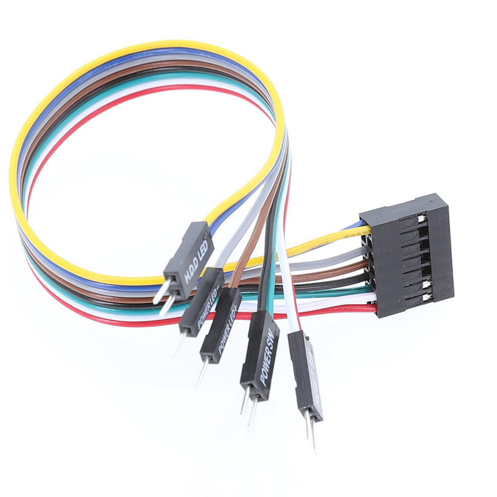 适用联想主板线开关dupont适配器8pin atx主板联想pc前面板20cm