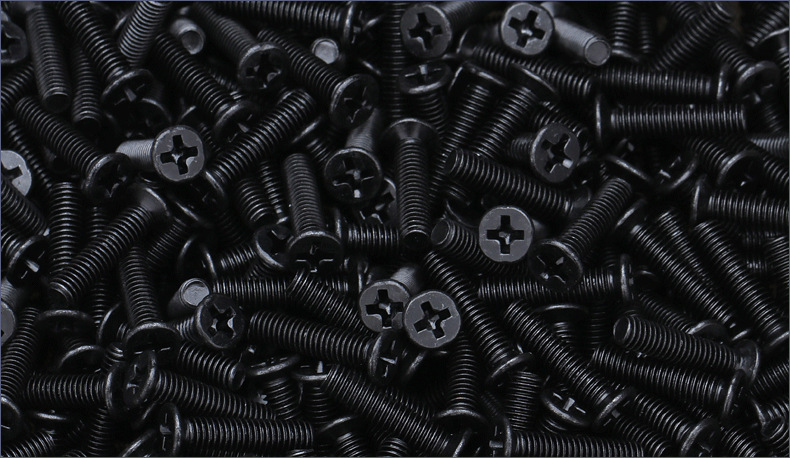 碳钢黑色fm螺丝十字小沉头螺丝机械小平头螺钉灯具机丝m2.5/m3/m4