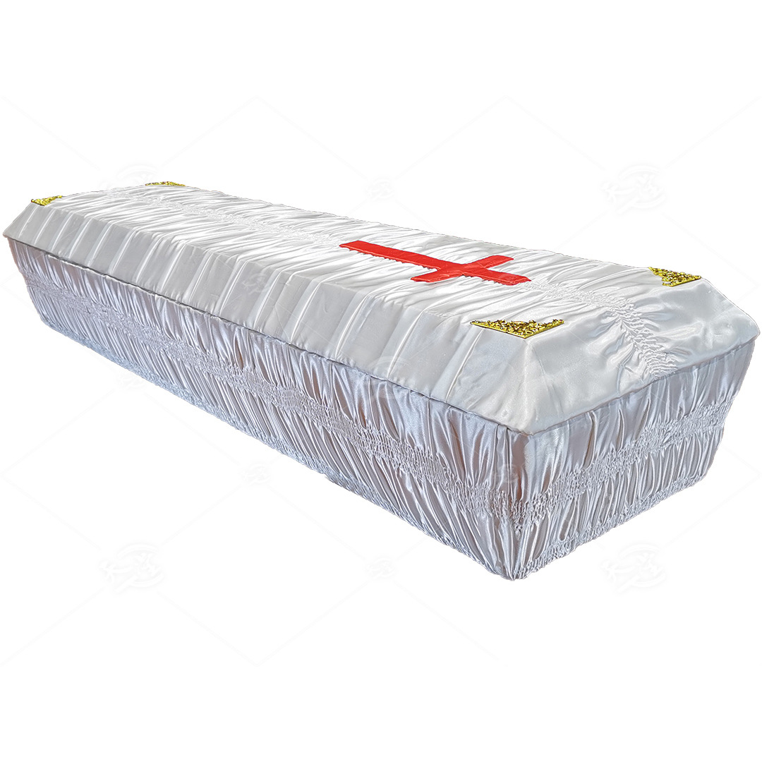 厂家批发西式纸棺环保棺卫生棺一次性纸棺火化棺棺材西式丧葬用品