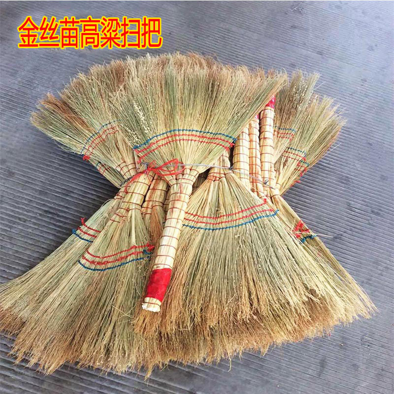 大量批发家用高粱手工扫把 植物手工扫帚 老式家用手工高粱扫把