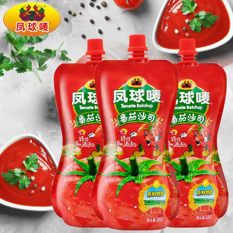 凤球唛番茄沙司320g/袋 挤压装番茄酱汉堡披萨薯条蘸酱意大利面酱