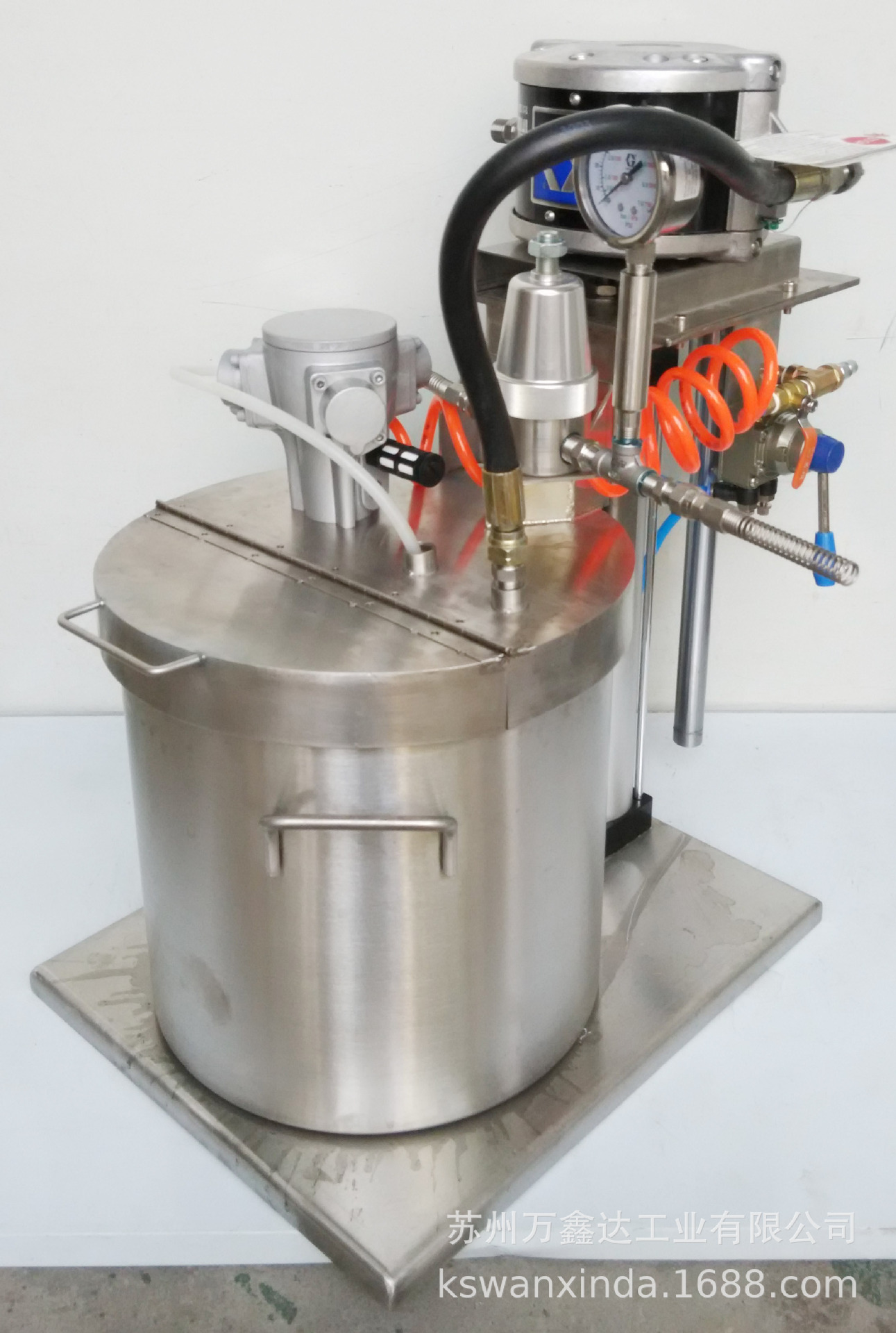 苏州30l涂装输调漆设备 不锈钢升降隔膜泵供漆搅拌机