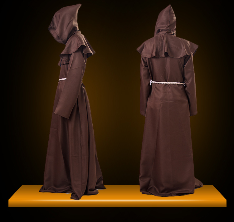 万圣节coply 古装中世纪僧侣服修士袍巫师服牧师服基督徒长袍