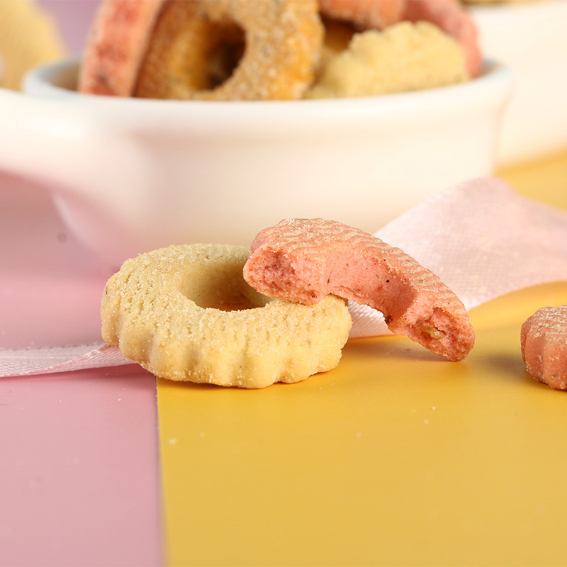 猫咪肉松饼干现货批发 宠物奖励零食猫粮磨牙饼干 宠物粗粮饼干