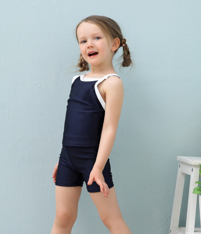 akf日本学生泳衣批发 现货女童泳衣 温泉泳衣批发儿童