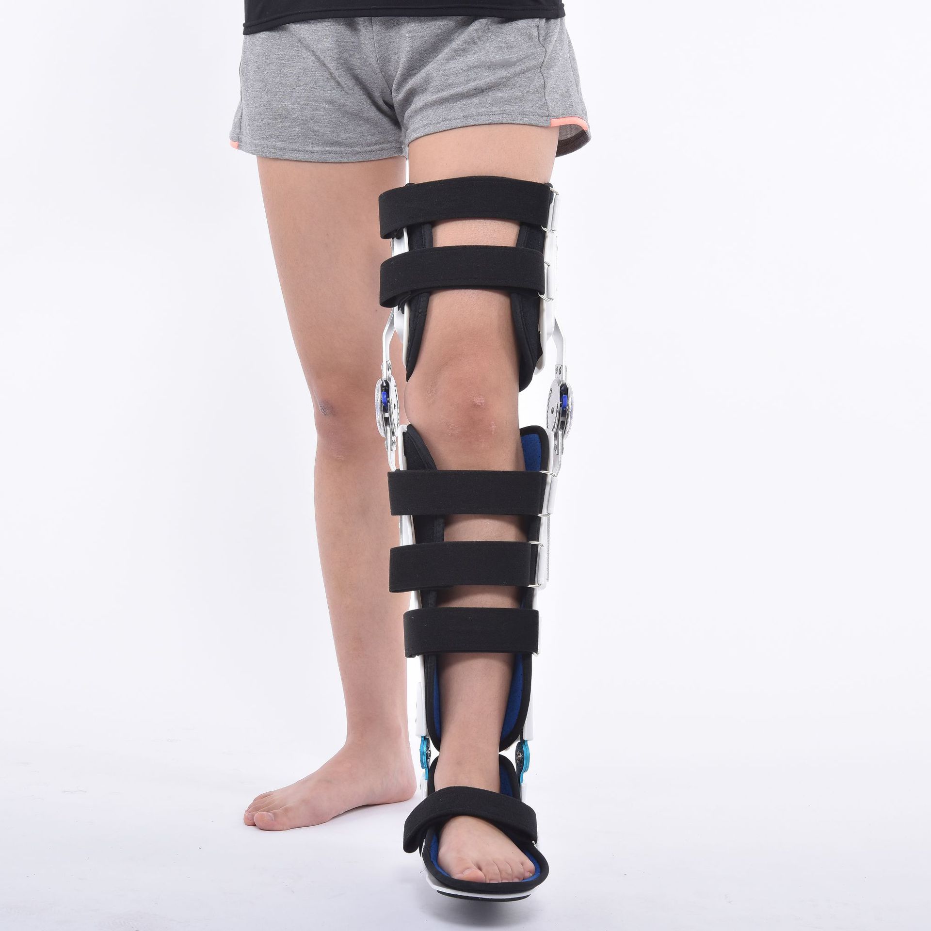 膝踝足关节固定可调膝踝足支具硬性支具术后脚足踝器支架