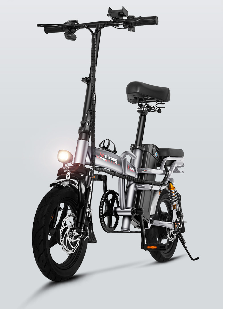 奥米融电瓶车14寸折叠电动车代步小型助力电单车代驾电动自行车