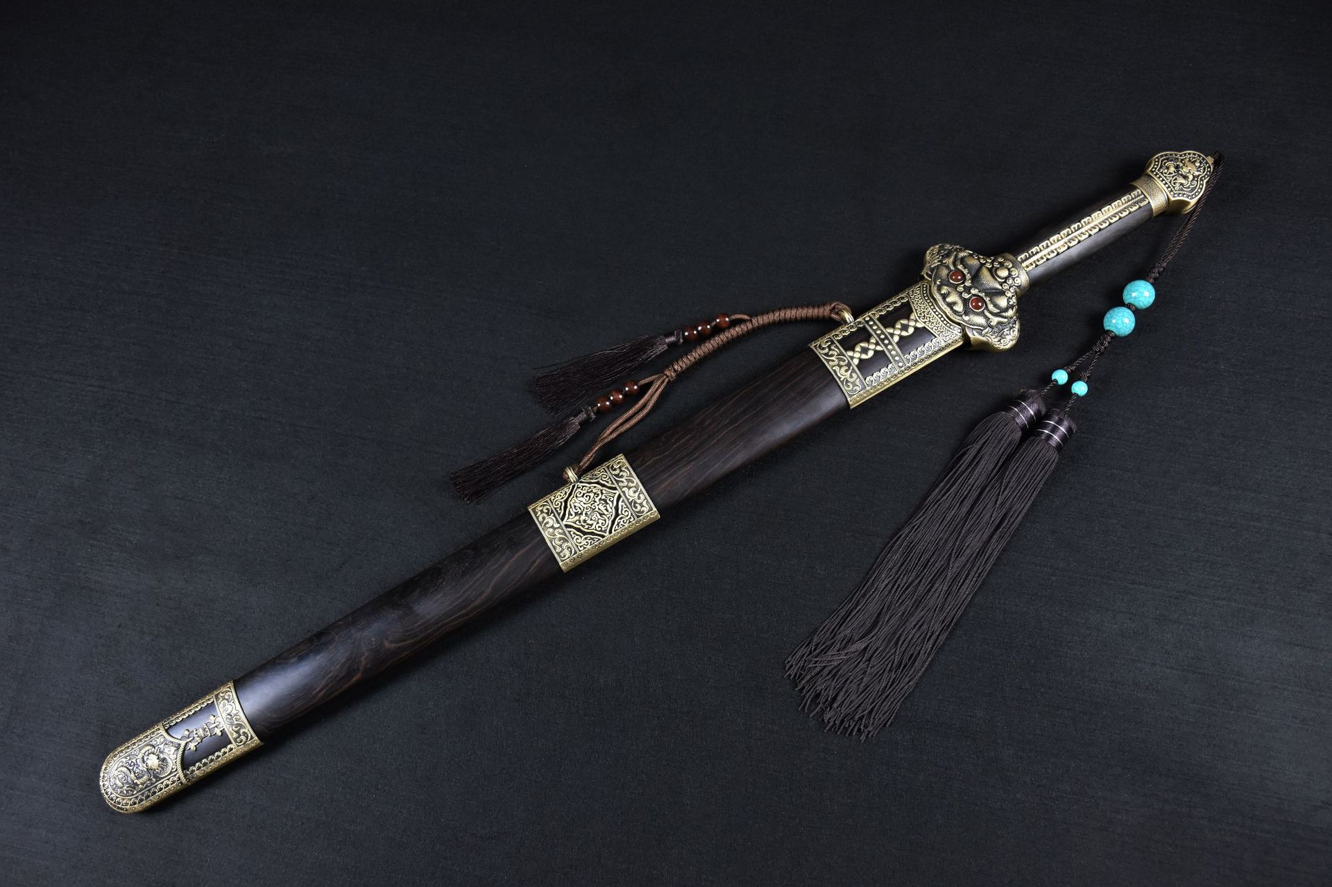 龙泉刀剑花纹钢一体镇宅宝剑摆件春秋永乐剑防身冷兵器收藏未开刃