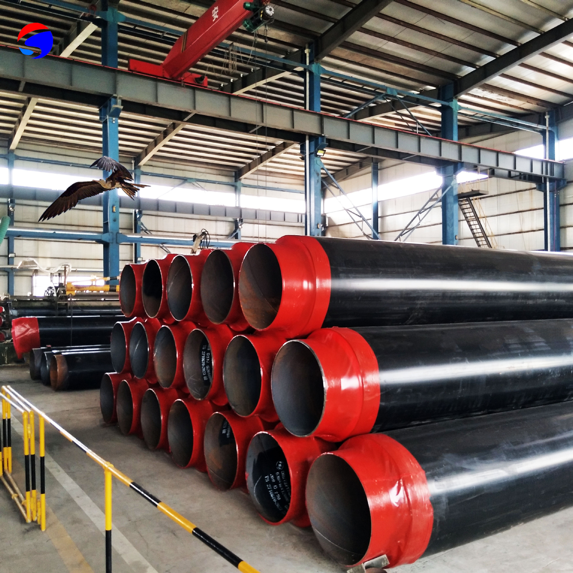 地埋聚氨酯预制直埋式dn25-dn1600涂塑热力发泡塑套钢保温钢管