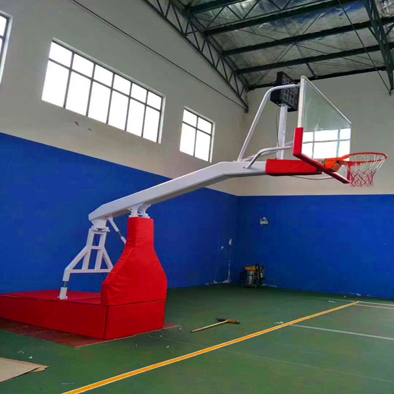 厂家供应室内nba比赛电动液压篮球架移动式手动液压篮球架篮球框